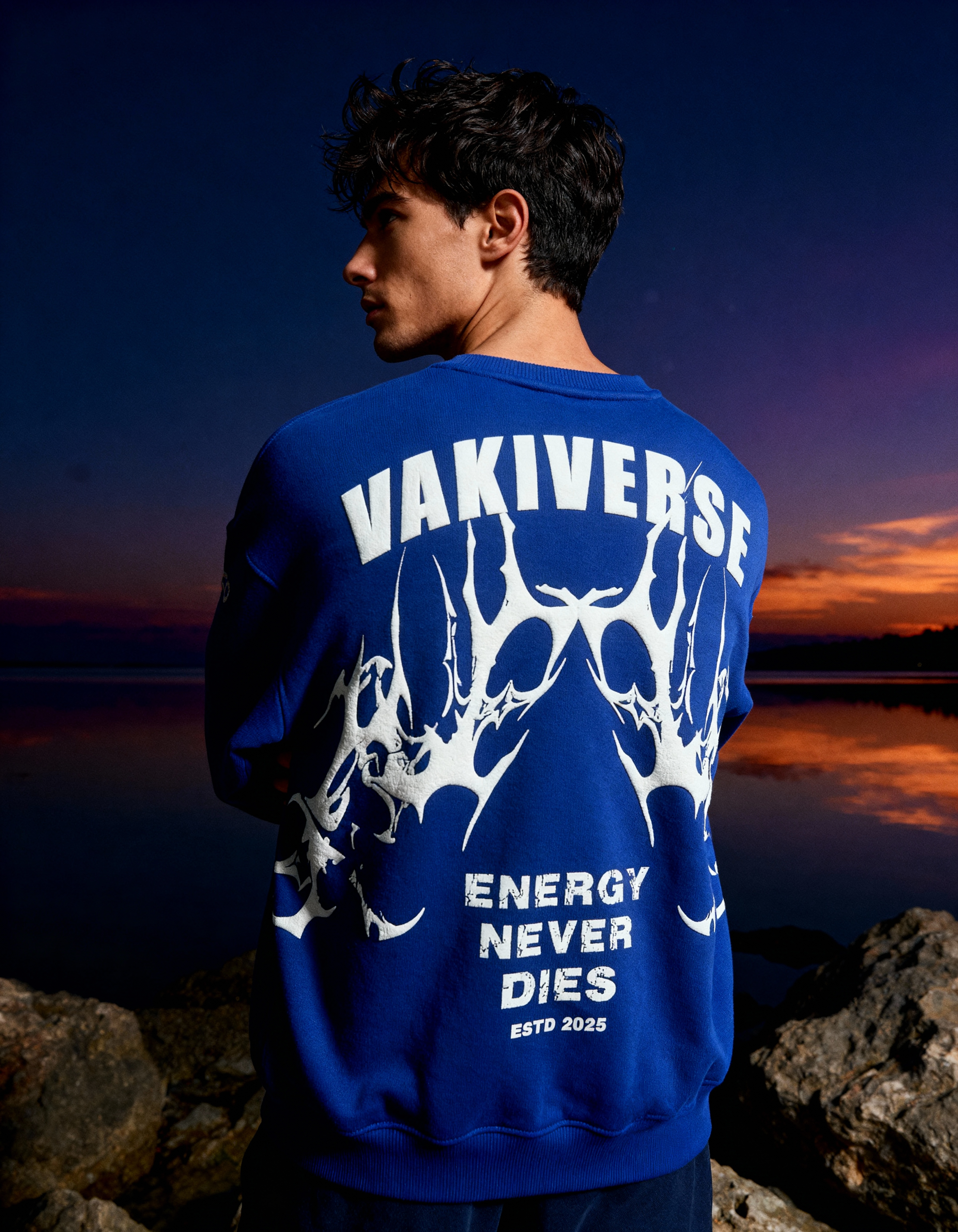 VAKI OVERSIZED ENERGY SWEATSHIRT BLUE