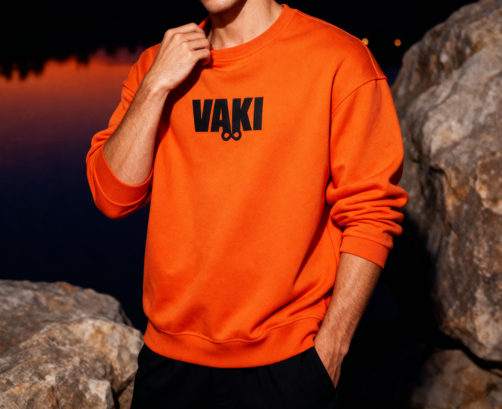 VAKI NOCTARION OVERSIZED SWEATSHIRT ORANGE