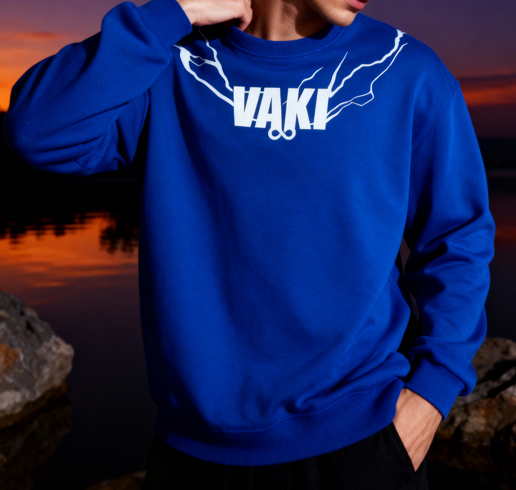 VAKI OVERSIZED ENERGY SWEATSHIRT BLUE
