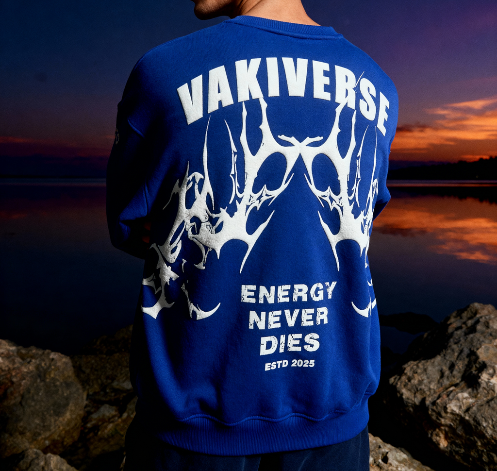 VAKI OVERSIZED ENERGY SWEATSHIRT BLUE