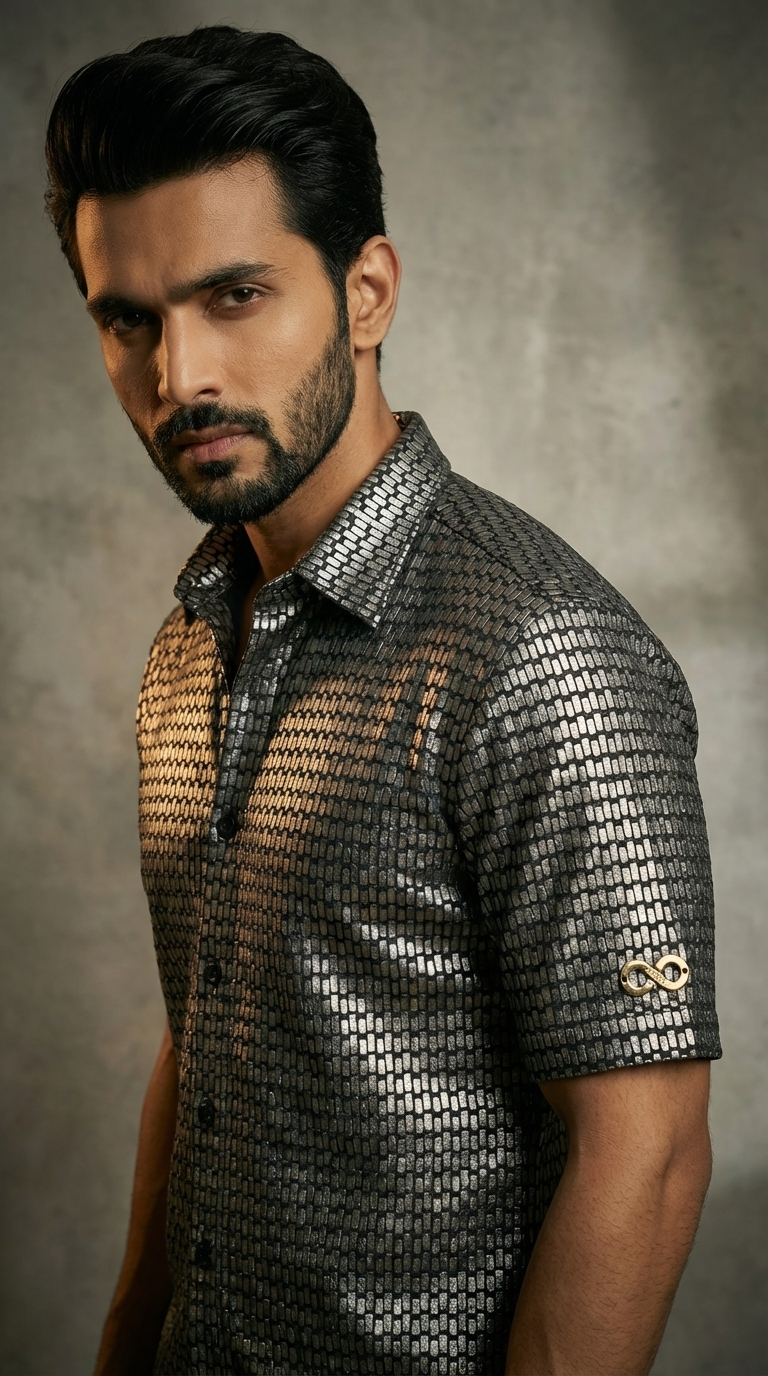 VAKI BRAIDED SUEDE LEATHER SHIRT UNISEX / OVERSIZED