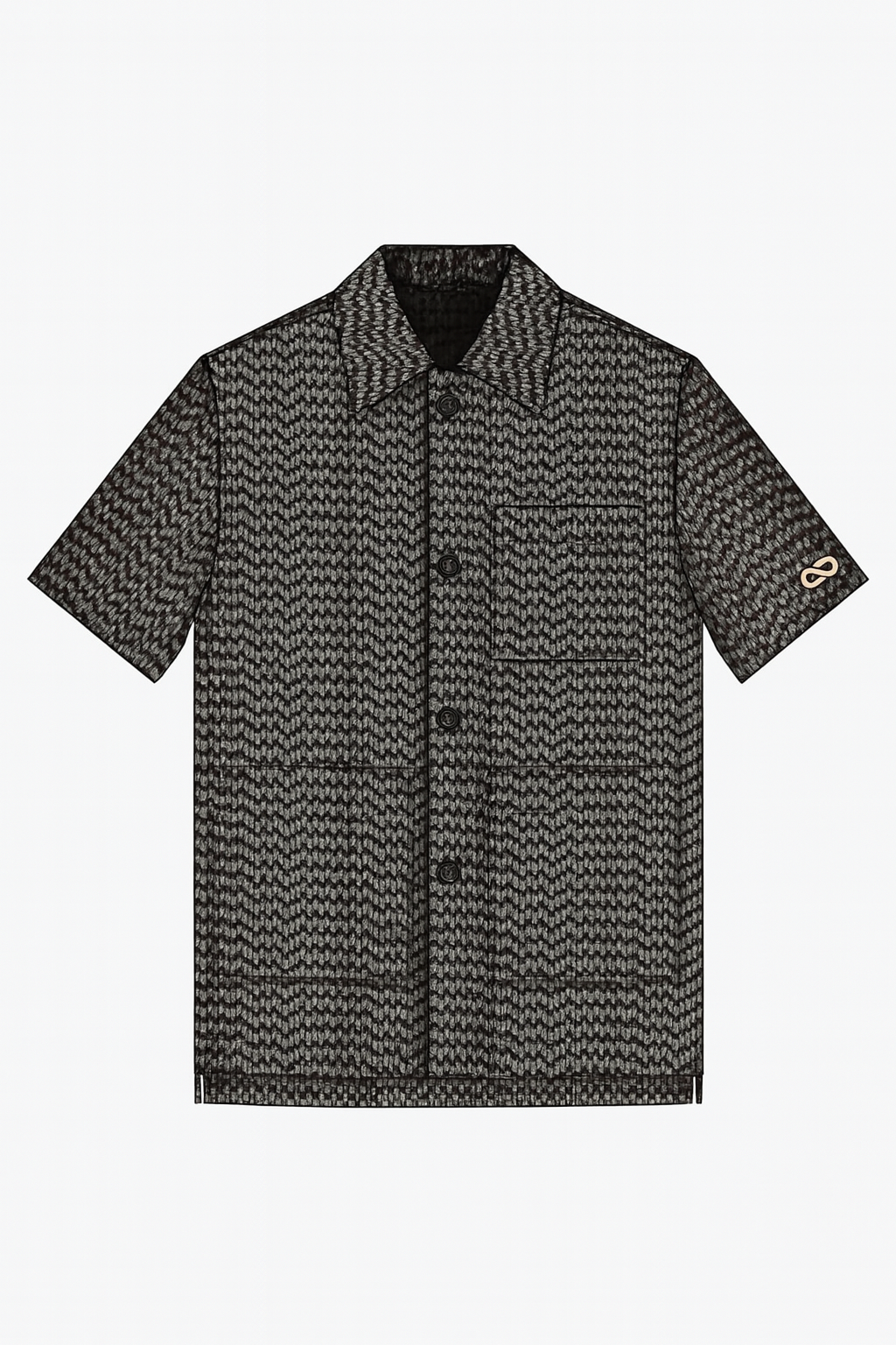 VAKI BRAIDED SUEDE LEATHER SHIRT UNISEX / OVERSIZED