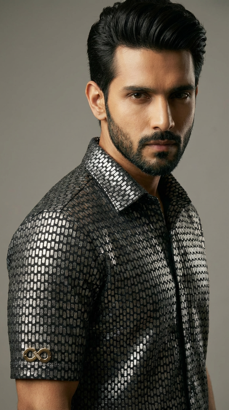 VAKI BRAIDED SUEDE LEATHER SHIRT UNISEX / OVERSIZED