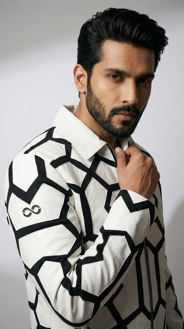 VAKI LASER CUT LAMB LEATHER UNISEX JACKET