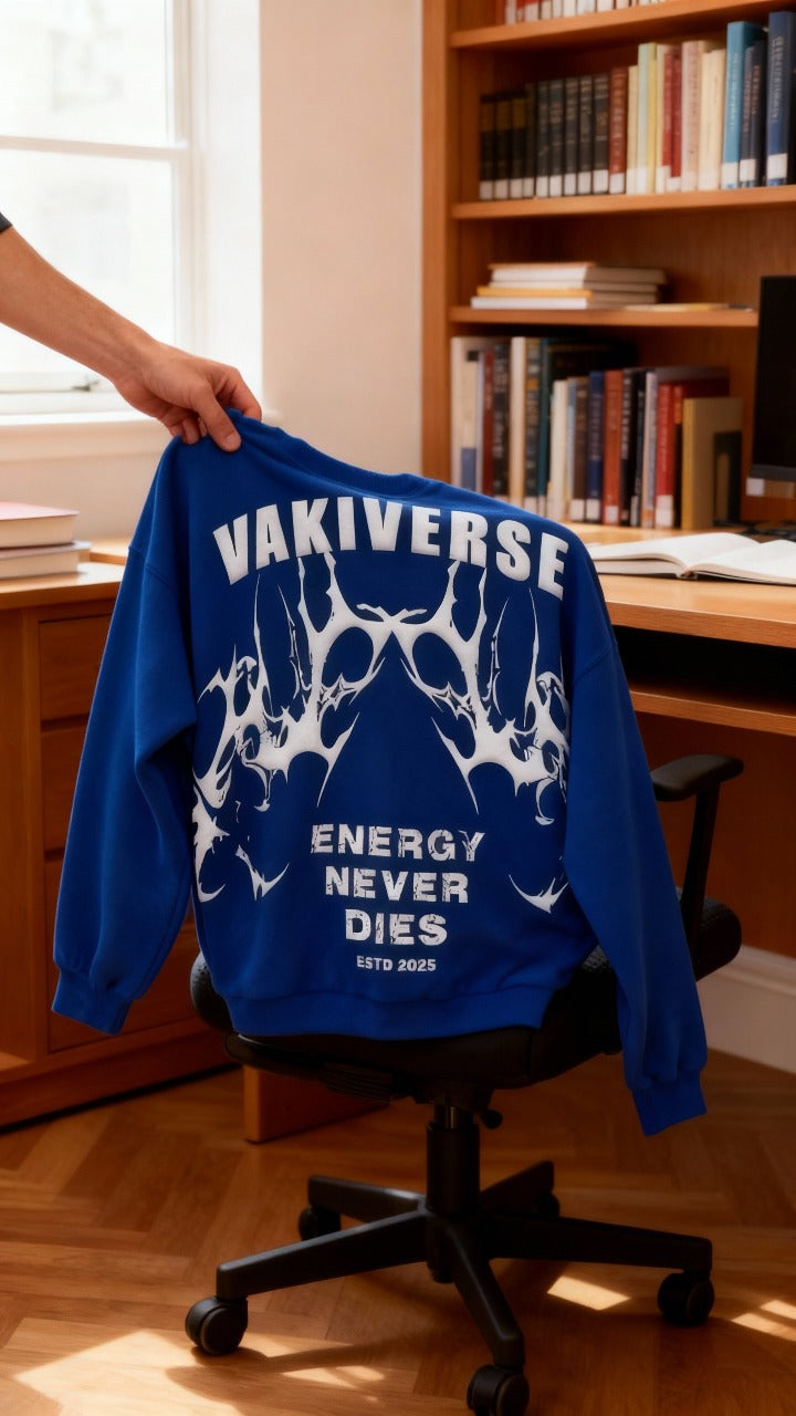 VAKI OVERSIZED ENERGY SWEATSHIRT BLUE
