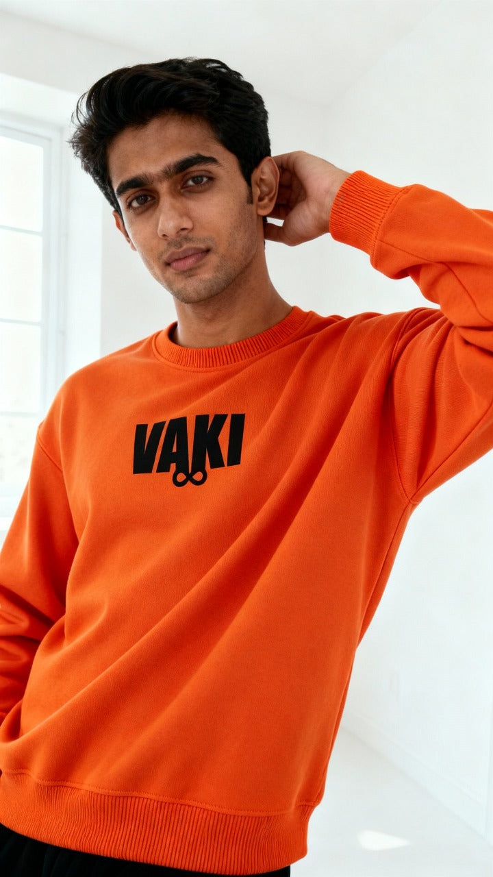 VAKI NOCTARION OVERSIZED SWEATSHIRT ORANGE